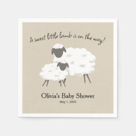 Eine kleine, süße Lamm-Bucht-Dusche Serviette