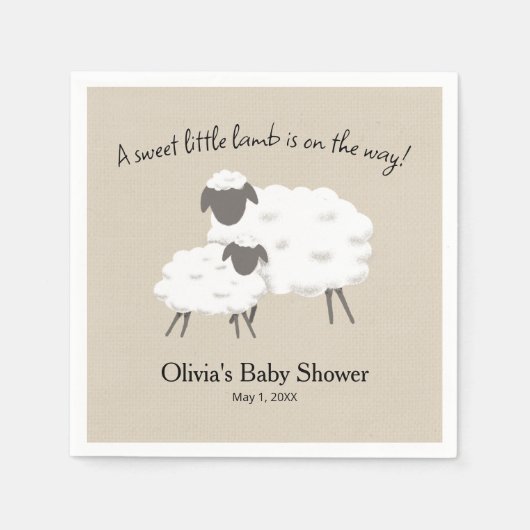 Eine kleine, süße Lamm-Bucht-Dusche Serviette (Vorderseite)