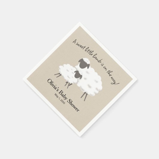Eine kleine, süße Lamm-Bucht-Dusche Serviette (Ecke)