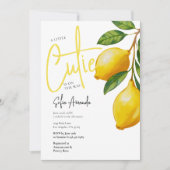 Eine kleine Süsse Lemon Citrus Baby Dusche Einladung (Vorderseite)