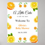 Eine kleine Süsse Lemon Citrus Baby Dusche Empfang Poster (Vorne)