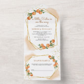 Eine kleine Süsse Mandarine Citrus Orange Baby Dus All In One Einladung (Innen Boden)