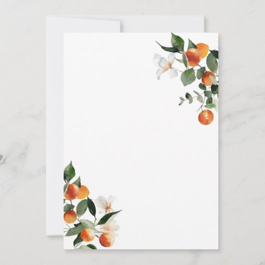 Eine kleine Süsse mit Baby-Dusche Einladung (Rückseite)