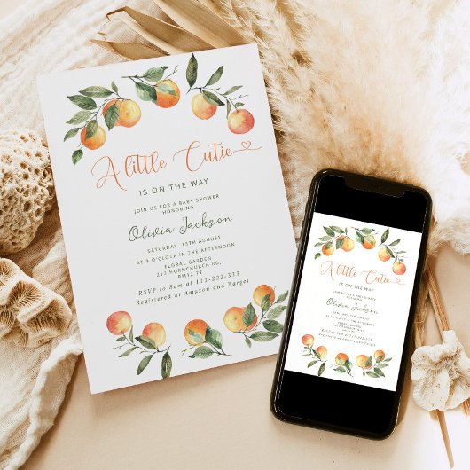 Eine kleine Süsse mit Baby-Dusche Einladung