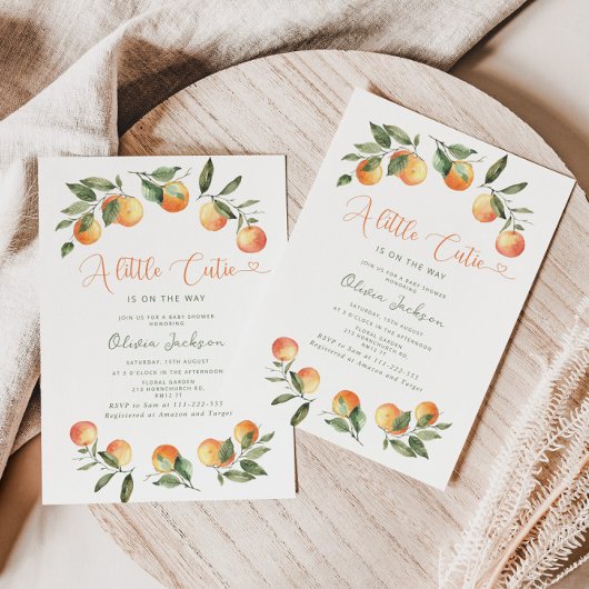 Eine kleine Süsse mit Baby-Dusche Einladung