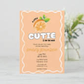 Eine kleine Süsse mit Kinderdusche Einladung (Stehend Vorderseite)