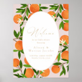 Eine kleine Süsse | Modern rosa Begrüßungszeichen Poster (Vorne)