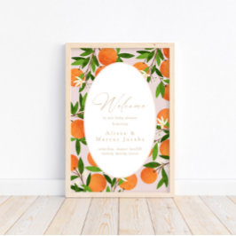 Eine kleine Süsse | Modern rosa Begrüßungszeichen Poster