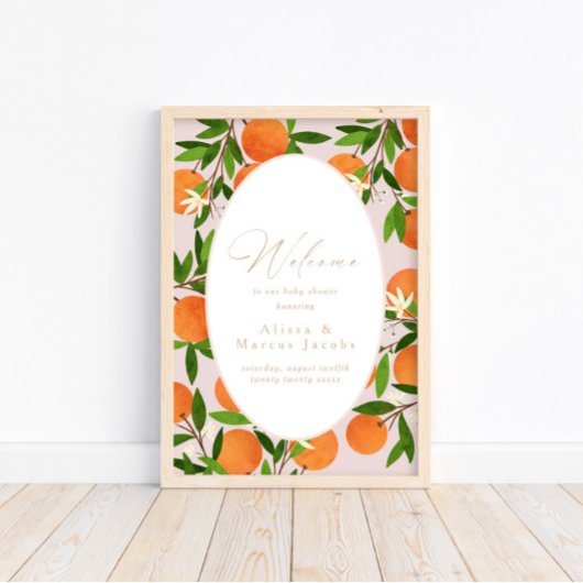 Eine kleine Süsse | Modern rosa Begrüßungszeichen Poster