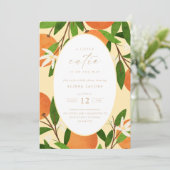 Eine kleine Süsse | Moderne gelbe neutrale Babydus Einladung (Stehend Vorderseite)