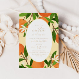 Eine kleine Süsse | Moderne gelbe neutrale Babydus Einladung