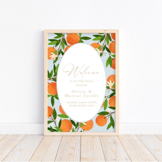 Eine kleine Süsse | Modernes Blue Welcome Sign Pos Poster