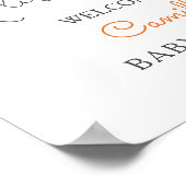 Eine kleine Süsse Orange Baby Dusche Empfang Poster (Ecke)