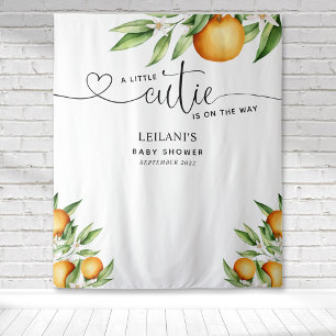 Eine kleine süße orange Baby Shower Tapete Wandteppich