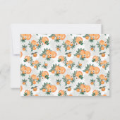 Eine kleine Süsse Orange Babydusche Dankeskarte (Rückseite)