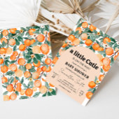 Eine kleine Süsse Orange Babydusche Einladung