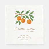 Eine kleine Süsse Orange Babydusche Serviette (Vorderseite)