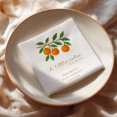 Eine kleine Süsse Orange Babydusche Serviette