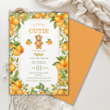 Eine kleine Süsse Orange Bear Baby Dusche
