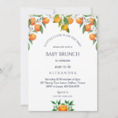 Eine kleine Süsse Orange Citrus Baby Brunch Einladung (Vorderseite)