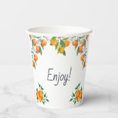 Eine kleine Süsse Orange Citrus Baby Brunch Pappbecher (Rückseite)