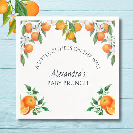 Eine kleine Süsse Orange Citrus Baby Brunch Serviette