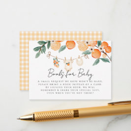 Eine kleine Süsse Orange Citrus Bücher für Baby Begleitkarte
