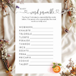 Eine kleine Süsse Orange Clementine Word Scramble