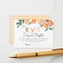 Eine kleine Süsse Orange Gingham Citrus Baby Dusch