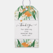 Eine kleine Süsse orangefarbene Typografie Kinderd Geschenkanhänger (Rückseite)