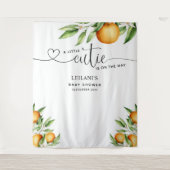 Eine kleine Süsse orangefarbenes Baby-Duschband Wandteppich (Vorderseite)