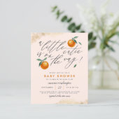 Eine kleine Süsse Orangen Babydusche aus dem Haush (Stehend Vorderseite)