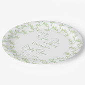 Eine kleine süße Pea Blue Boy Baby Dusche Pappteller (Schrägansicht)