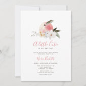 Eine kleine Süsse Peach Baby Dusche Einladung (Vorderseite)