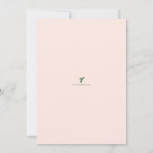 Eine kleine Süsse Peach Background Babydusche Einladung (Rückseite)