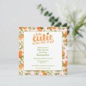 Eine kleine Süsse Peach Background Square Kinderdu Einladung (Stehend Vorderseite)