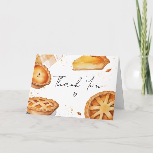 Eine kleine Süsse Pie Baby Dusche Dankeskarte (Vorderseite)