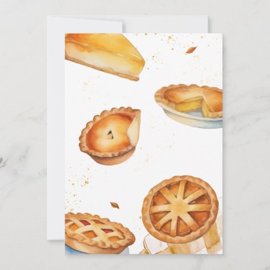 Eine kleine Süsse Pie Baby Dusche Einladung (Rückseite)