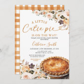 Eine kleine Süsse Pie Baby Dusche Pumpkin Fall Flo Einladung (Vorne/Hinten)