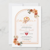Eine kleine Süsse Pie Boho Arch Floral Baby Dusche Einladung (Vorderseite)