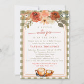 Eine kleine Süsse Pie Elegant Floral Fall Baby Dus Einladung (Vorderseite)
