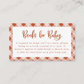 Eine kleine Süsse Pie Fall Babydusche Bücher für B Begleitkarte (Vorderseite)