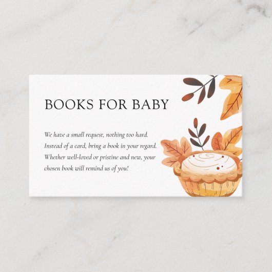 Eine kleine Süsse Pie Fall Blumenbücher für Baby Begleitkarte (Vorderseite)