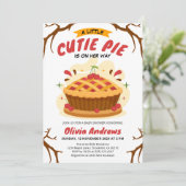 Eine kleine Süsse Pie Fall Cherry Pie Baby Dusche Einladung (Stehend Vorderseite)