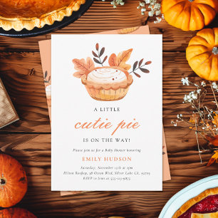 Eine kleine Süsse Pie Fall Floral Baby Dusche Einladung