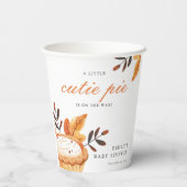 Eine kleine Süsse Pie Fall Floral Baby Dusche Pappbecher (Rückseite)
