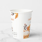 Eine kleine Süsse Pie Fall Floral Baby Dusche Pappbecher (Rechts)