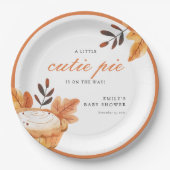 Eine kleine Süsse Pie Fall Floral Baby Dusche Pappteller (Vorderseite)