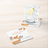 Eine kleine Süsse Pie Fall Floral Baby Dusche Rechteckiger Pappuntersetzer (Vor Ort)