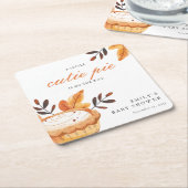 Eine kleine Süsse Pie Fall Floral Baby Dusche Rechteckiger Pappuntersetzer (angewinkelt)